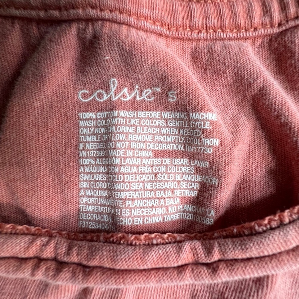 Colsie Graphic Tank Top Womens Small Pink Tiger Print Sleeveless Crop Tee - Picture 2 of 7